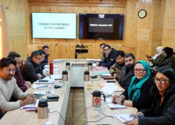 Chief Secretary Ashish Kundra chairs review meeting of Finance, Planning and Estate Departments in Leh