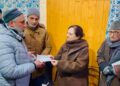 Shameema Firdous distributes ₹17.75 Lakh relief among fire-affected families in Habba Kadal