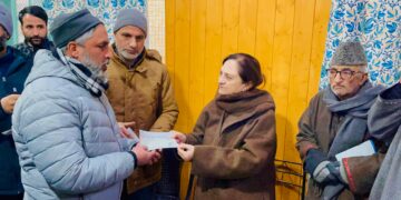 Shameema Firdous distributes ₹17.75 Lakh relief among fire-affected families in Habba Kadal Shameema Firdous distributes ₹17.75 Lakh relief among fire-affected families in Habba Kadal