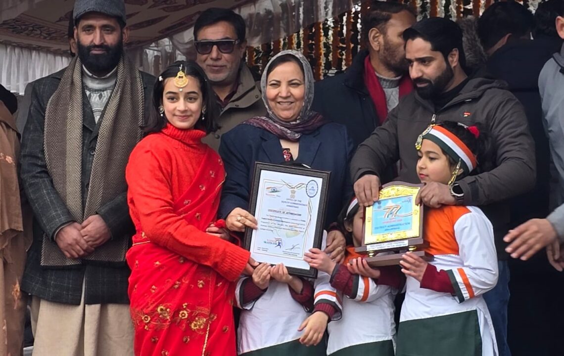 Sakeena Itoo unfurls National Flag on 77th Republic Day at Anantnag Sakeena Itoo unfurls National Flag on 77th Republic Day at Anantnag