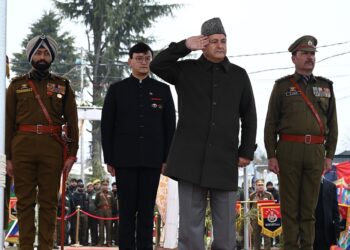 Javid Dar Unfurls Tricolour, Baramulla Celebrates 77th Republic Day with Grandeur
