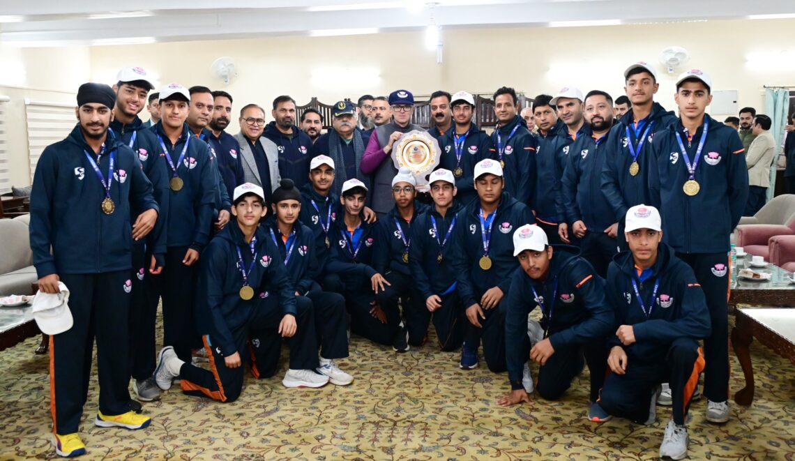 CM Omar Abdullah felicitates victorious J&K under-16 cricket team for historic Vijay Merchant Trophy win