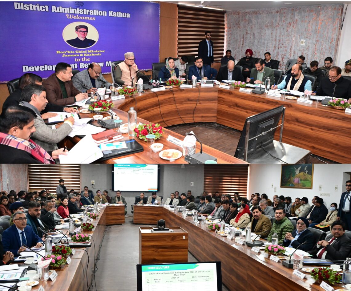 CM Omar Abdullah reviews development scenario in Samba, stresses time-bound completion of projects CM Omar Abdullah reviews development scenario in Samba, stresses time-bound completion of projects
