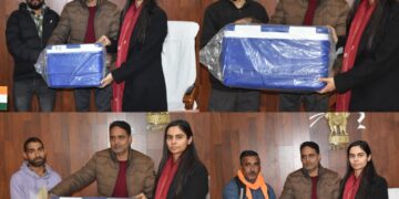 DC Reasi distributes Ice Boxes among fishermen under JKCIP
