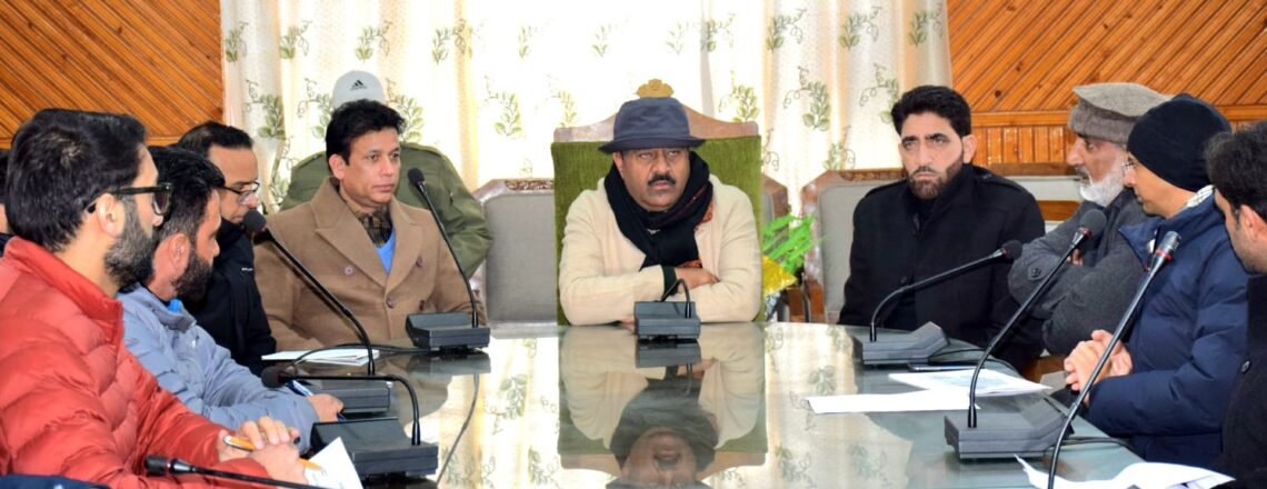 Deputy CM inspects snow hit areas of Pulwama, Shopian; reviews relief measures, development works