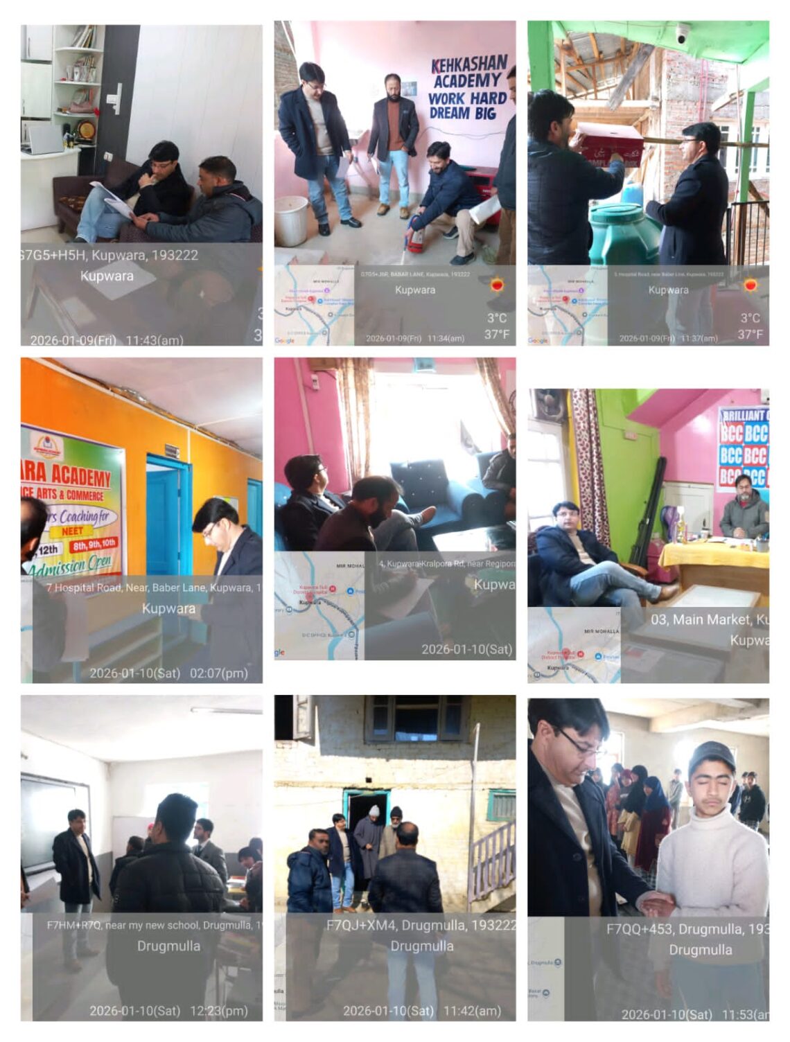 District Admin Kupwara conducts inspection of Coaching Centres
