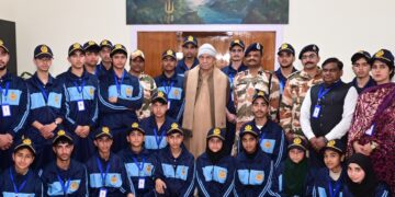 Lieutenant Governor Shri Manoj Sinha on Thursday interacted with the group of students Lieutenant Governor Shri Manoj Sinha on Thursday interacted with the group of students