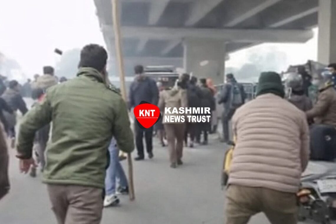 Police cane charge aspirants protesting during BSF recruitment drive in Jammu