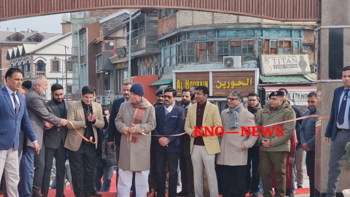 LG Manoj Sinha inaugurates revamped Amira Kadal in Srinagar