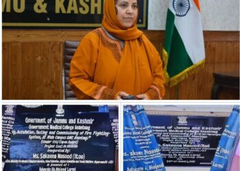 Sakeena Itoo virtually inaugurates WSS, State of Art Fire Fighting System, Lift facilities at GMC Anantnag