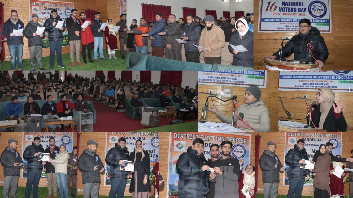 16th National Voters’ Day celebrated at Ganderbal