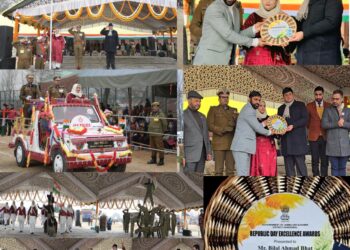 Bilal Bhat Awarded by District Administration Ganderbal on 77th Republic Day for Selfless Campaigning and Social Services .