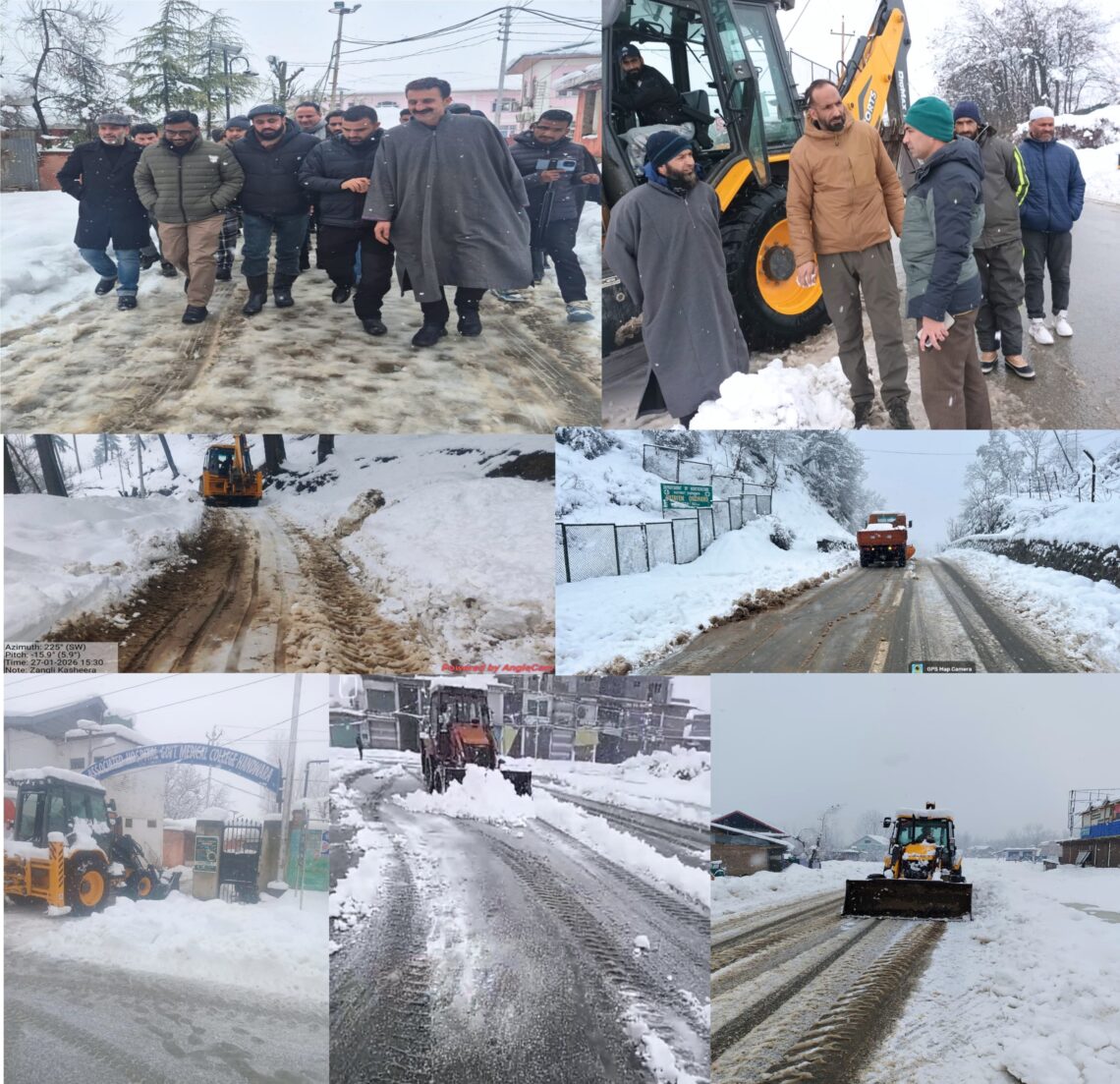 District Administration Kupwara Ensures Continuity of Essential Services Amid Snowfall