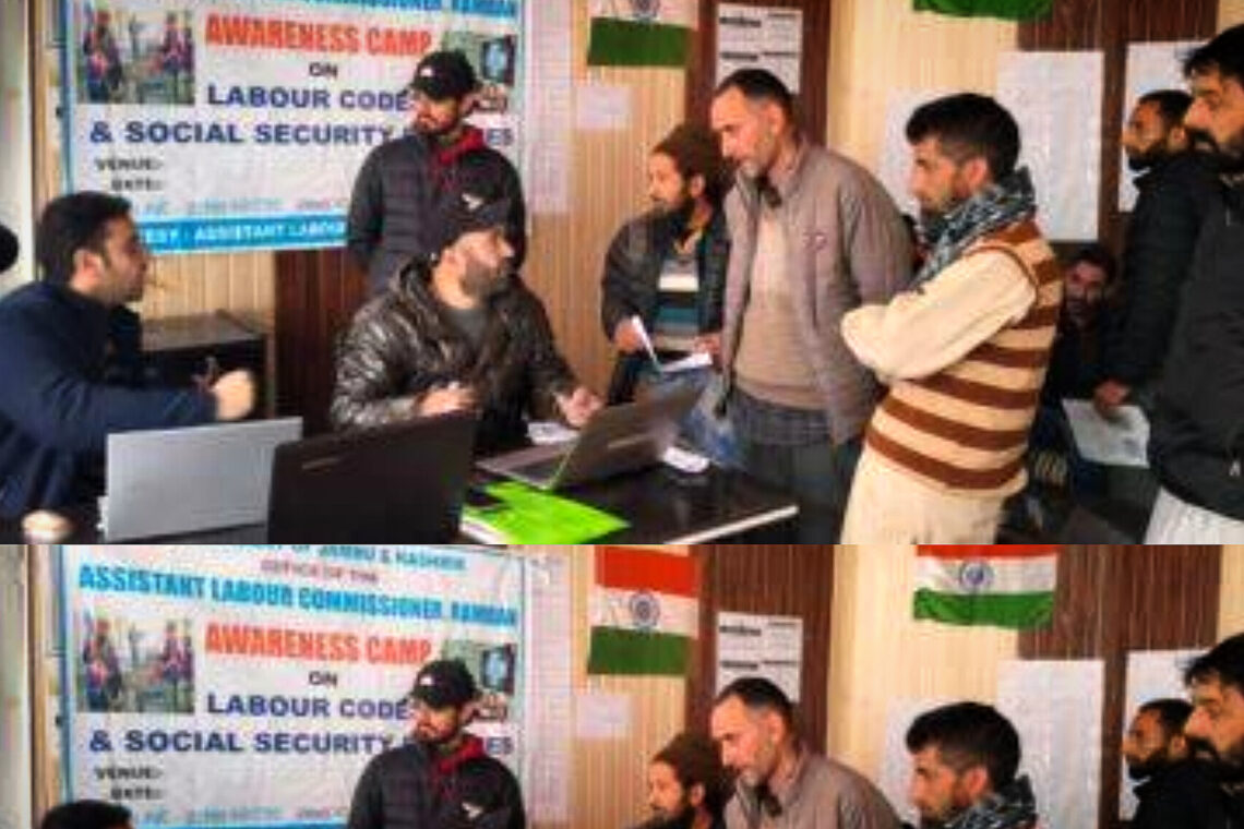 Awareness programme held at Banihal to educate workers about social security schemes