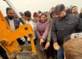 Satish Sharma lays foundation stone for ₹98.60 Lakh beautification project