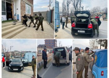 Police intensifies security measures ahead of Republic Day in Srinagar