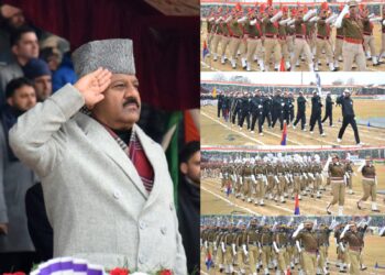 77th Republic Day celebrations: Dy Chief Minister unfurls National Flag at Bakshi Stadium