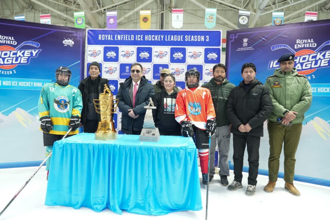 Chief Secretary inaugurates 3rd Royal Enfield Ice Hockey League in Leh