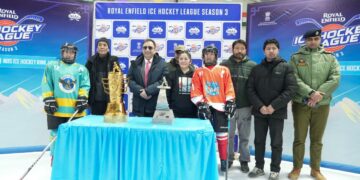 Chief Secretary inaugurates 3rd Royal Enfield Ice Hockey League in Leh