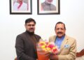 Satish Sharma meets Union Minister Dr. Jitendra Singh