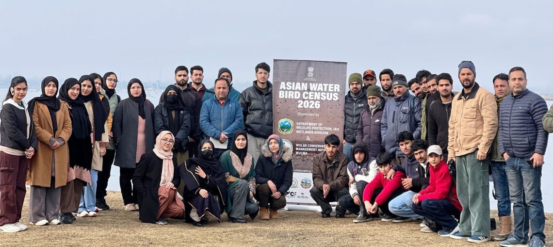Asian Waterbird Census-2026 conducted across 27 Wetlands of Kashmir