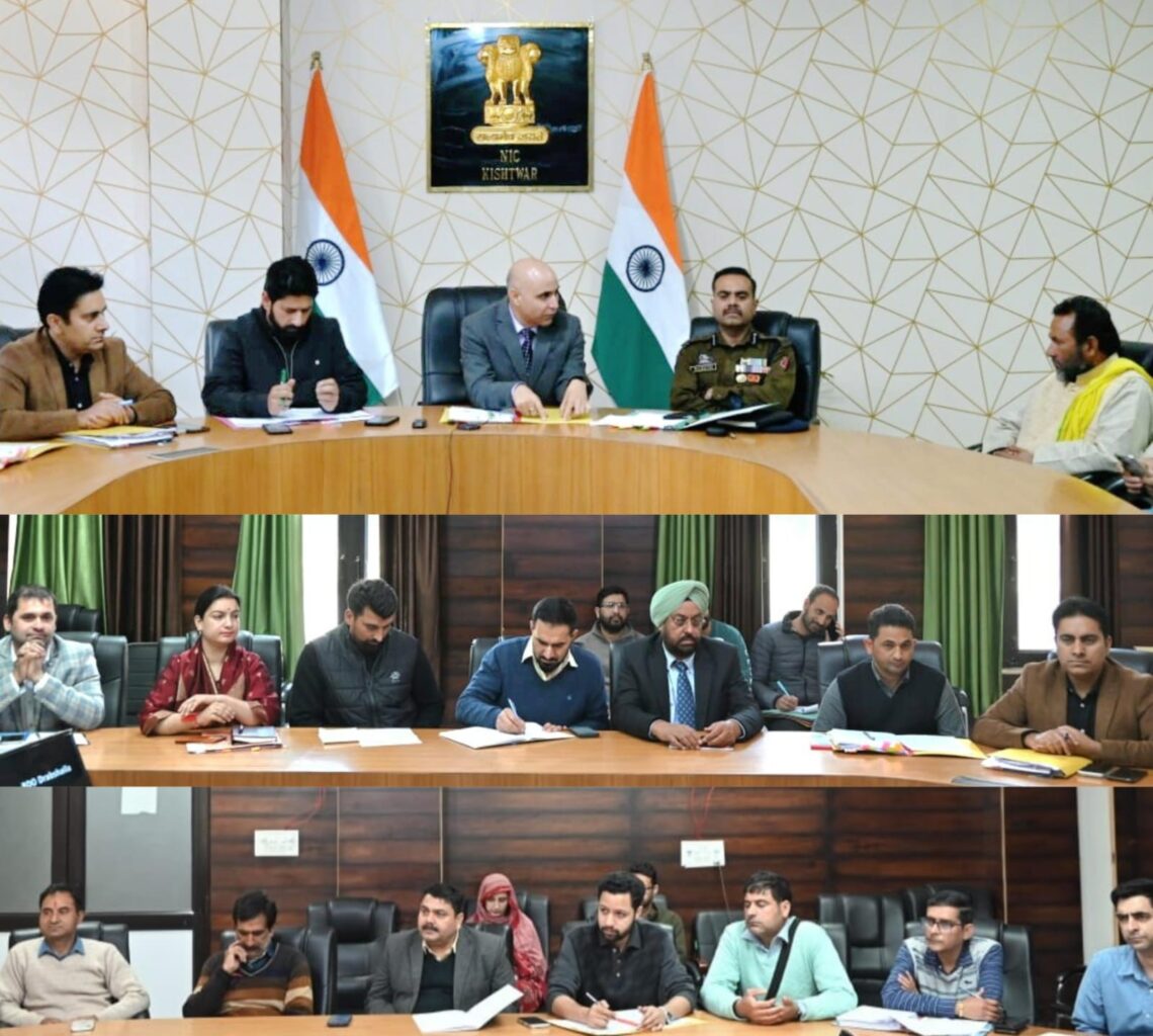 DC Kishtwar chairs District-Level NCORD Meeting      Seeks support of Religious organizations in fight against drug menace