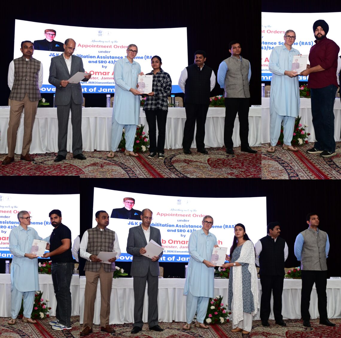 CM Omar Abdullah distributes appointment letters to 124 RAS beneficiaries; assures reforms for faster, transparent process