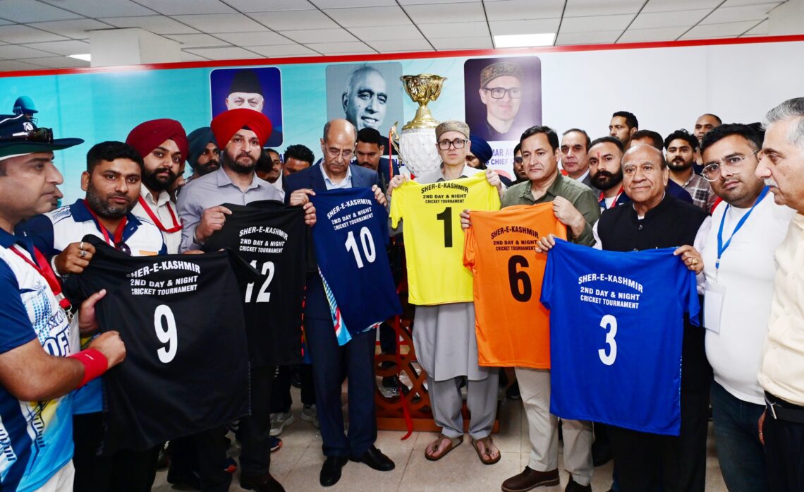 Batting against drug abuse, CM Omar Abdullah inaugurates 2nd edition of Sher-i-Kashmir Cricket Tournament at Jammu Batting against drug abuse, CM Omar Abdullah inaugurates 2nd edition of Sher-i-Kashmir Cricket Tournament at Jammu