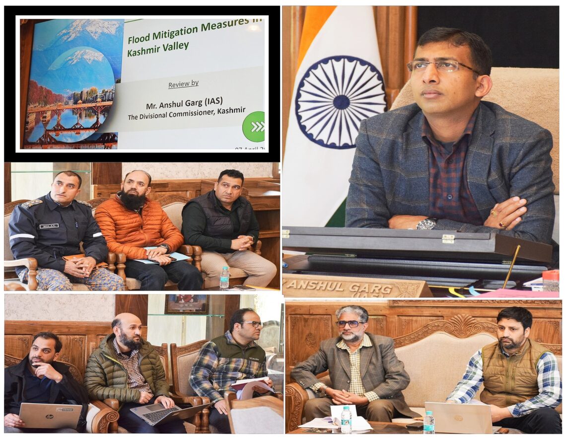 Div Com Kashmir reviews Flood Mitigation measures Div Com Kashmir reviews Flood Mitigation measures