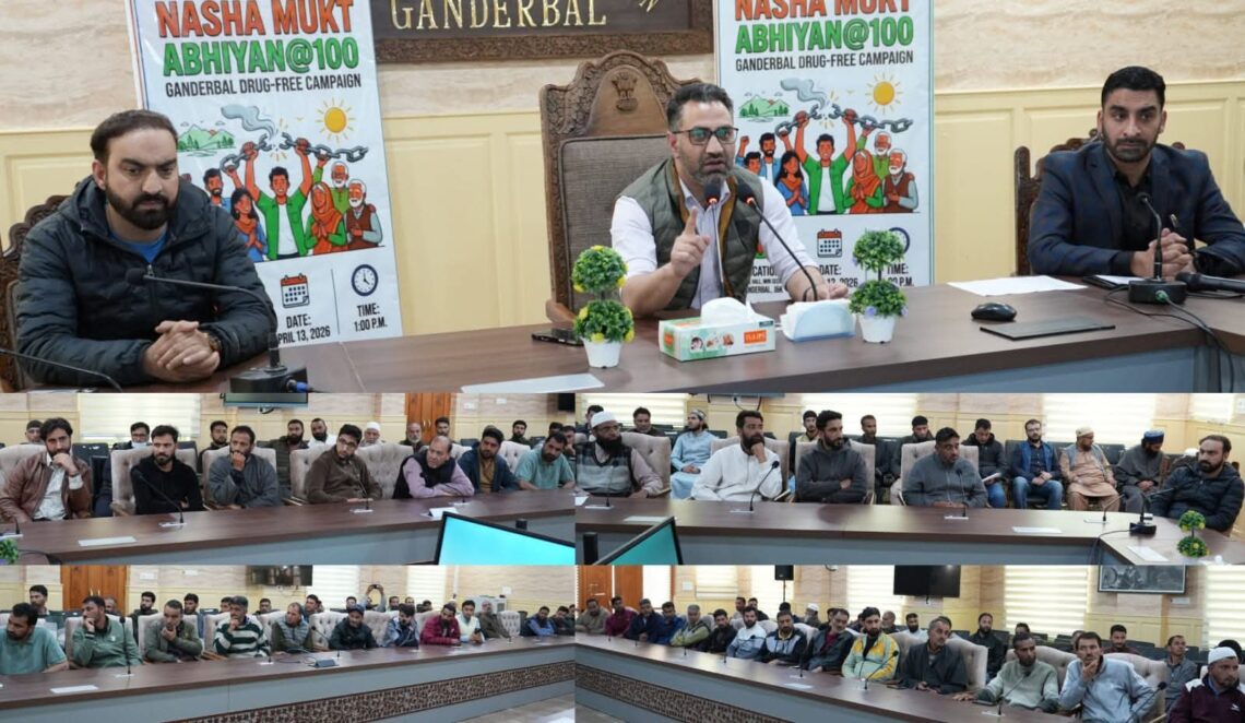 District Admin Ganderbal engages Religious leaders, Village officials in Anti-Drug Drive