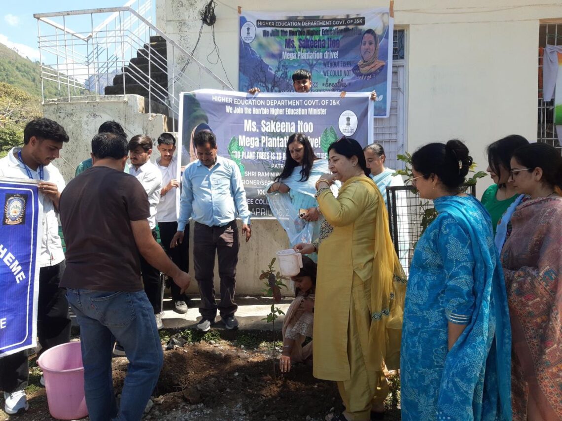 Government Degree College Kakryal, Katra, organized a plantation drive