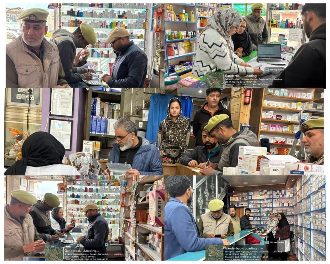 GANDERBAL POLICE INTENSIFIES DRIVE UNDER “NASHA MUKT BHARAT ABHIYAN” CONDUCTS DISTRICT-WIDE INSPECTION OF CHEMIST AND MEDICAL SHOPS GANDERBAL POLICE INTENSIFIES DRIVE UNDER “NASHA MUKT BHARAT ABHIYAN” CONDUCTS DISTRICT-WIDE INSPECTION OF CHEMIST AND MEDICAL SHOPS