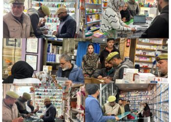 GANDERBAL POLICE INTENSIFIES DRIVE UNDER “NASHA MUKT BHARAT ABHIYAN” CONDUCTS DISTRICT-WIDE INSPECTION OF CHEMIST AND MEDICAL SHOPS