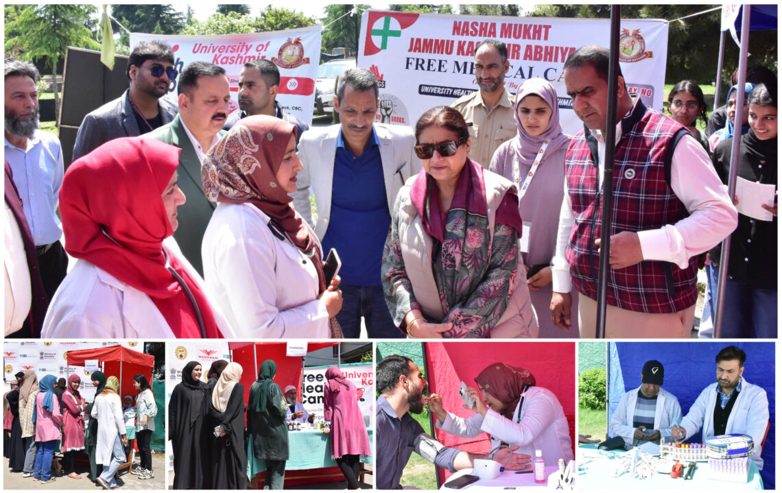 KU organises free medical camp under Nasha Mukt J&K Abhiyaan
