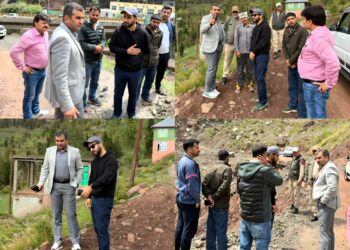 DC Ramban inspects road clearance operations