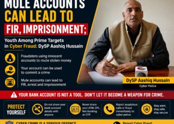 Mule Accounts Can Lead to FIR, Imprisonment; Youth Among Prime Targets in Cyber Fraud: DySP Aashiq Hussain