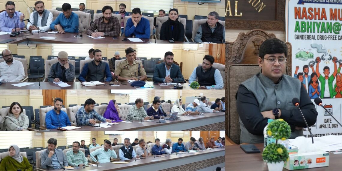 DC Ganderbal chairs review meeting on 100-Day Nasha Mukt Campaign; pushes for strong Enforcement & Community Action