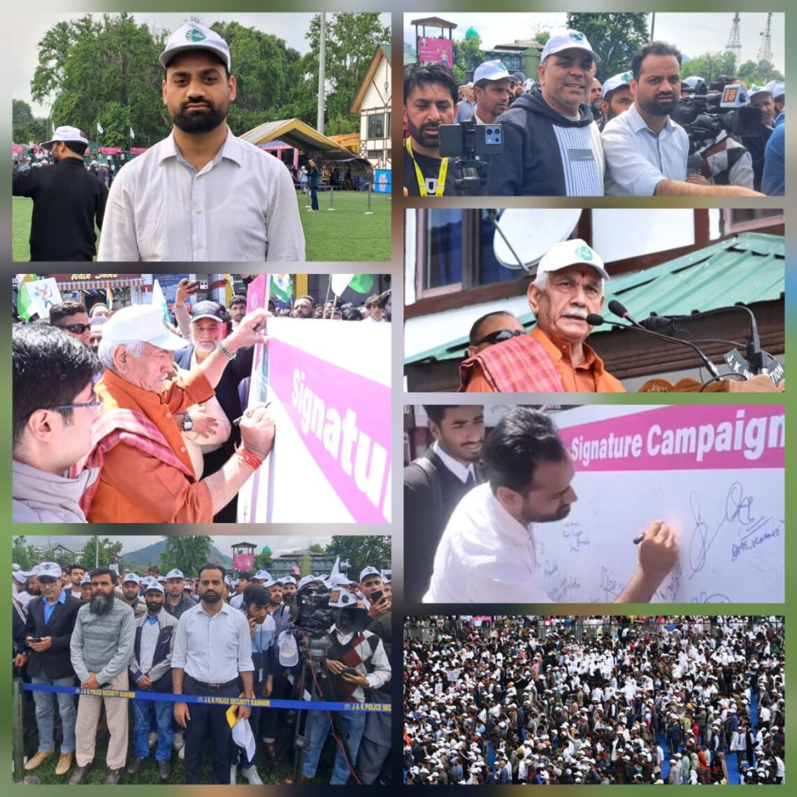 Renowned social activist and youth leader Muzamil Mehmood participated in a Padyatra and Signature Campaign