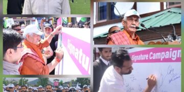 Renowned social activist and youth leader Muzamil Mehmood participated in a Padyatra and Signature Campaign