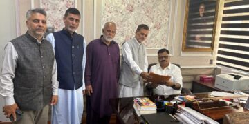 Delegation from DAB area of Ganderbal today, on May 20, 2026, called on the Hon’ble J&K Jal Shakti Minister, Javed Ahmad Rana,