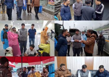 DC Ganderbal Reviews Arrangements at Baltal Base Camp amidst inclement weather