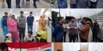 DC Ganderbal Reviews Arrangements at Baltal Base Camp amidst inclement weather